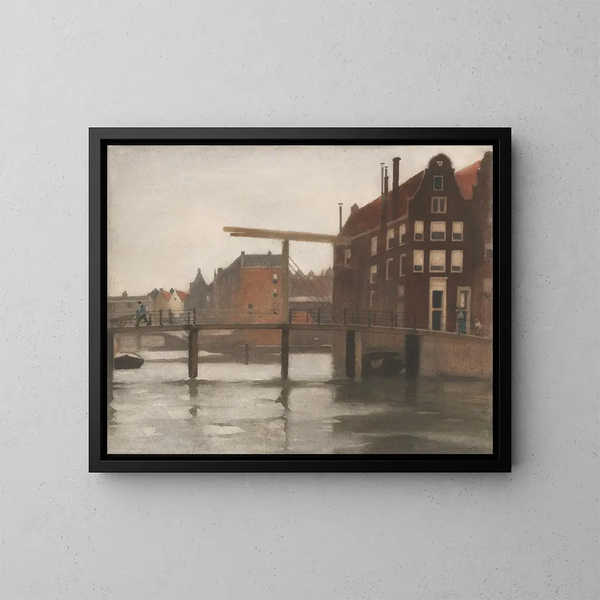 Vue d'Uilenburg à Amsterdam - Willem Witsen — kehystetty taideteos seinällä