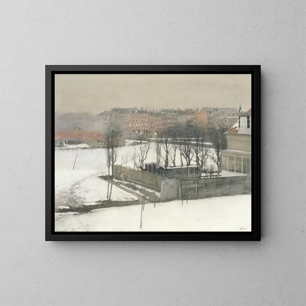 Vue du parc oriental sous la neige - Willem Witsen — kehystetty taideteos seinällä