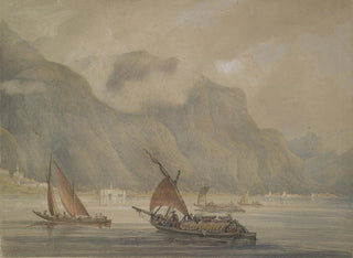 Château de Chillon, Genevenjärvi - William Alfred Delamotte — näkymä teoksesta