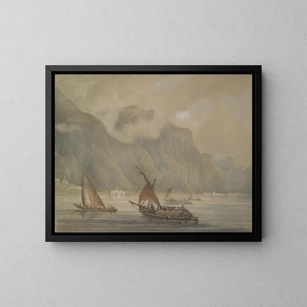 Château de Chillon, Genevenjärvi - William Alfred Delamotte — kehystetty taideteos seinällä