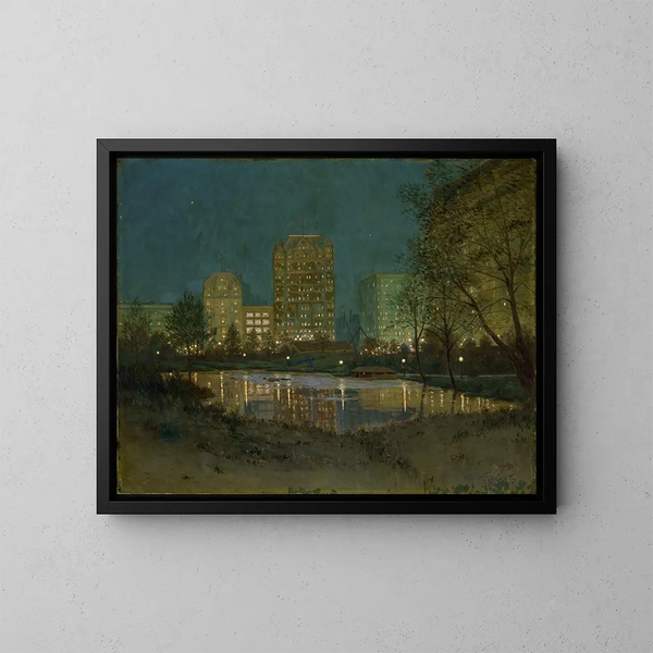Central Park ja Plaza - William Anderson Coffin — kehystetty taideteos seinällä