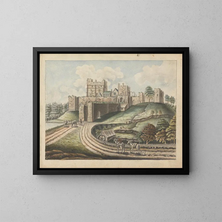 Château de Prudhoe, Northumberland - William Beilby — kehystetty taideteos seinällä