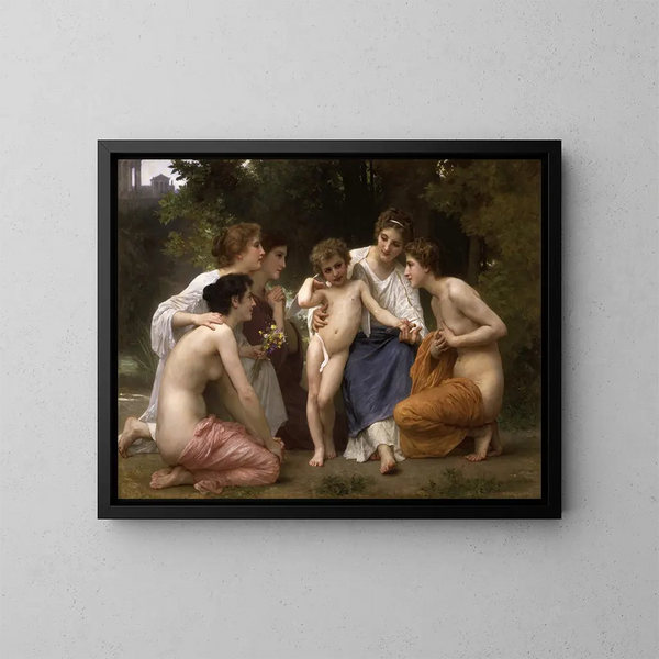 Ihailu - William Bouguereau — kehystetty taideteos seinällä