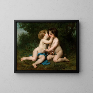 Rakkaus - William Bouguereau — kehystetty taideteos seinällä