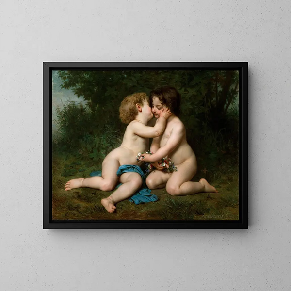Rakkaus - William Bouguereau — kehystetty taideteos seinällä