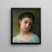 Muotokuva Nuoresta Tytöstä - William Bouguereau — kehystetty taideteos seinällä