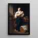 Ensimmäiset hyväilyt - William Bouguereau — kehystetty taideteos seinällä