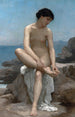 Kylpevä nainen - William Bouguereau — näkymä teoksesta