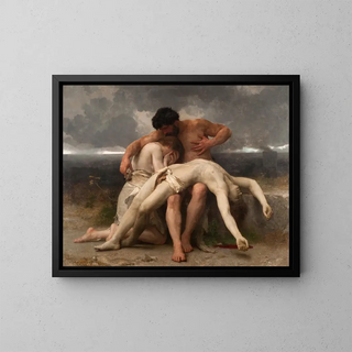 Le Premier Deuil - William Bouguereau — kehystetty taideteos seinällä