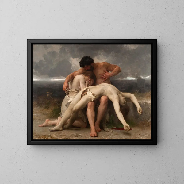 Le Premier Deuil - William Bouguereau — kehystetty taideteos seinällä