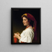 William Bouguereau - La Petite Tricoteuse — kehystetty taideteos seinällä