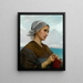 Bretonilainen virkkaajamaalaus - William Bouguereau — kehystetty taideteos seinällä