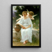 Rakkauden kuiskaukset - William Bouguereau — kehystetty taideteos seinällä