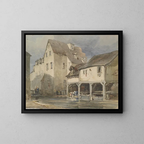 Moulin Saint-Lavoir à Chartres - William Callow — kehystetty taideteos seinällä