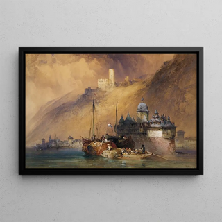 William Callow - The Phalz Castle on the Rhine.webp