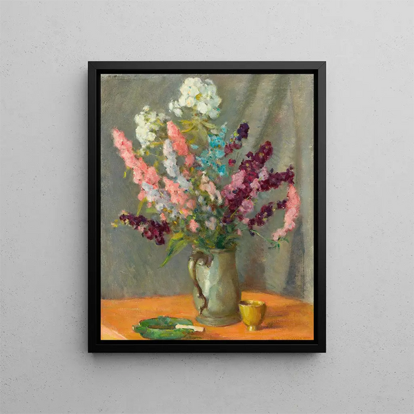 William Chadwick - Pewter Mug with Delphiniums.webp