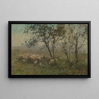 William Charles Estall - A Flock of Sheep.webp