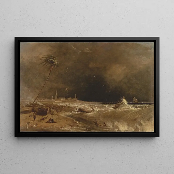 William Daniell - Madras or Fort St George in the Bay of Bengal A Squall Passing Off.webp