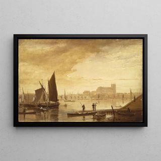 William Daniell - Westminster Bridge and Abbey.webp