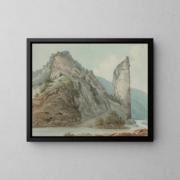 Rocher d'Ilam, Dovedale - William Day — kehystetty taideteos seinällä
