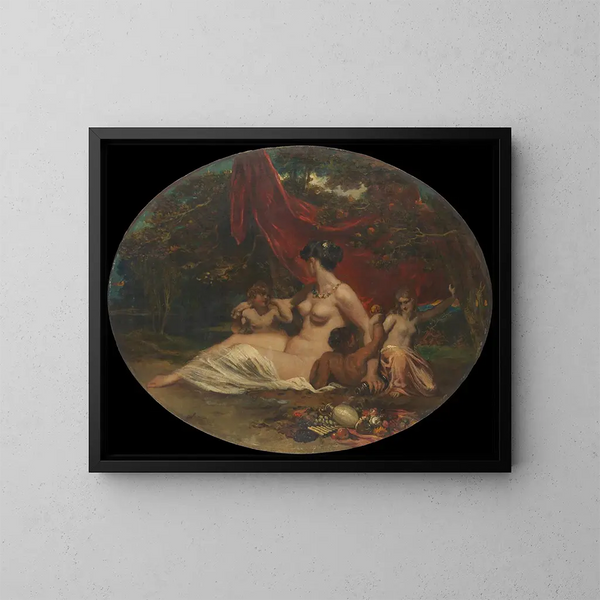 Allégorie - William Etty — kehystetty taideteos seinällä