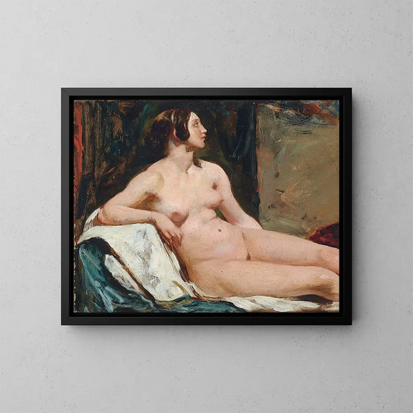 Nu naisellinen maalaus - William Etty — kehystetty taideteos seinällä