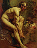 Nu-miesmaalaus - William Etty — näkymä teoksesta