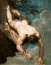 Manlius heittäytyy kalliolta - William Etty — näkymä teoksesta