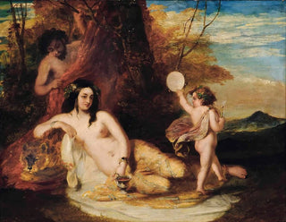 Satyre espionnant une nymphe allongée - William Etty — näkymä teoksesta