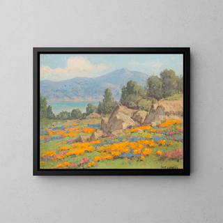 William Franklin Jackson - Coastal View with Poppies and Lupine.webp