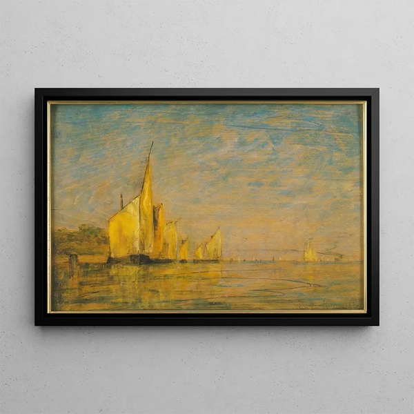 William Gedney Bunce - A Group of Boats Venice.webp