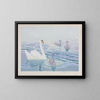 William Giles - Swans and Cygnets.webp