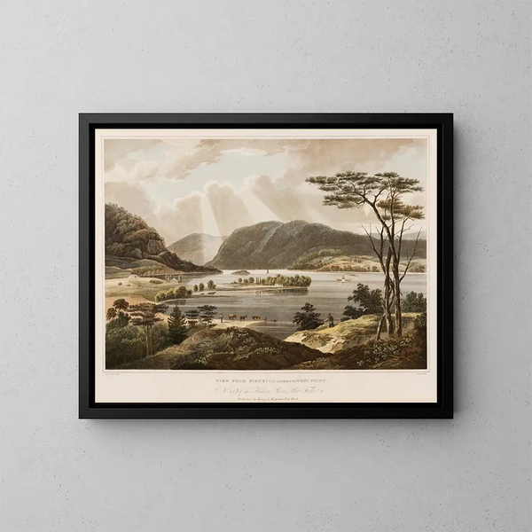 Vue de Fishkill vers West Point - William Guy Wall — kehystetty taideteos seinällä