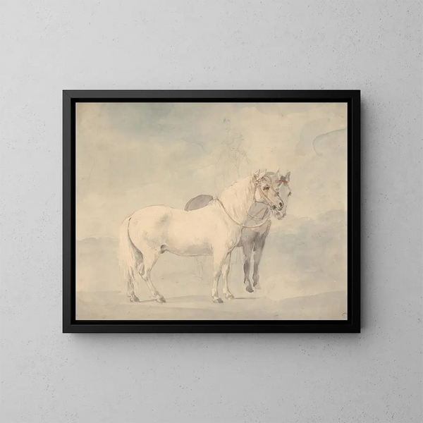 Les poneys de William Beckford - William Hamilton — kehystetty taideteos seinällä