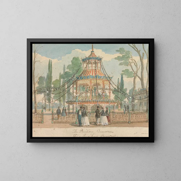 Le pavillon de Cremorne - William Henry Brooke — kehystetty taideteos seinällä