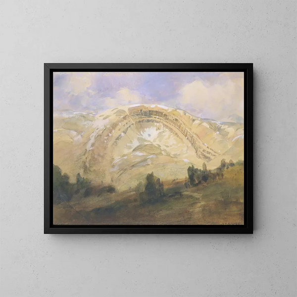 Strates pliées, un grand arc géologique, Colorado - William Henry Holmes — kehystetty taideteos seinällä