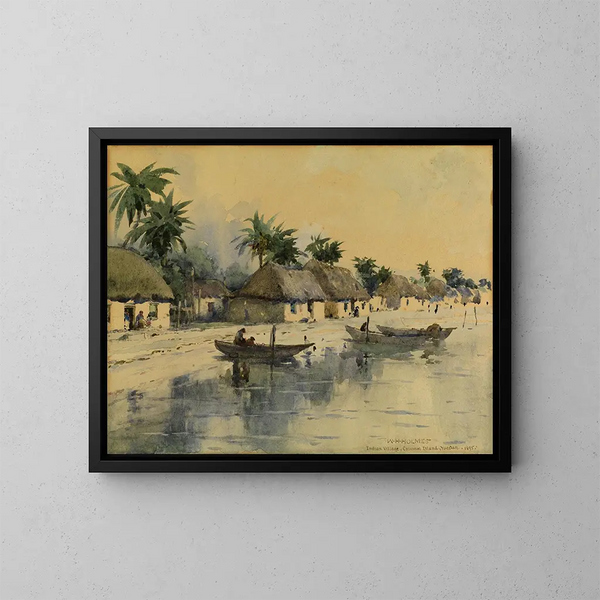 Village indien, île de Cozumel, Yucatán - William Henry Holmes — kehystetty taideteos seinällä