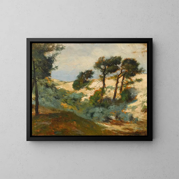 Dunes et pins broussailleux - William Henry Howe — kehystetty taideteos seinällä
