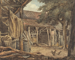 Une cour de ferme - William Henry Hunt — näkymä teoksesta