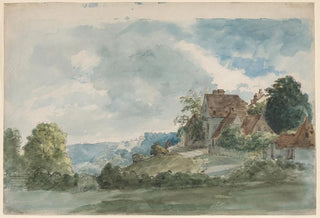 William Henry Hunt - Cottages in an Extensive Landscape.webp