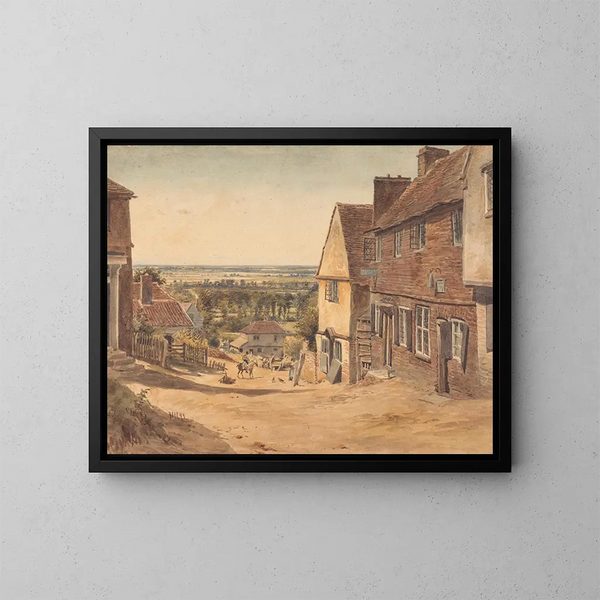 Rue Dagnall, St Albans - William Henry Hunt — kehystetty taideteos seinällä