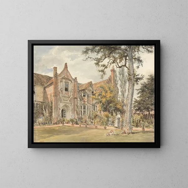 Watfordin lukusali - William Henry Hunt — kehystetty taideteos seinällä
