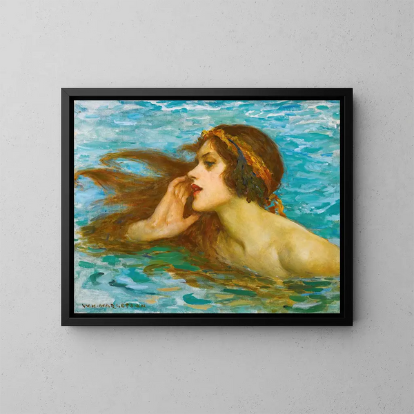 Pieni merenneito - William Henry Margetson — kehystetty taideteos seinällä