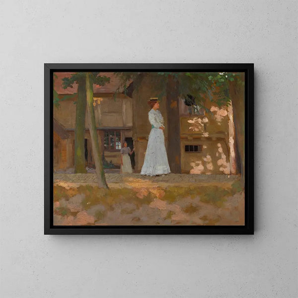 La Promenade - William Henry Margetson — kehystetty taideteos seinällä
