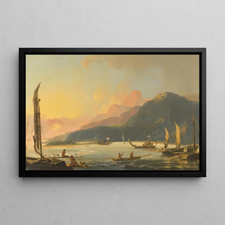 William Hodges - Tahitian War Galleys in Matavai Bay Tahiti.webp