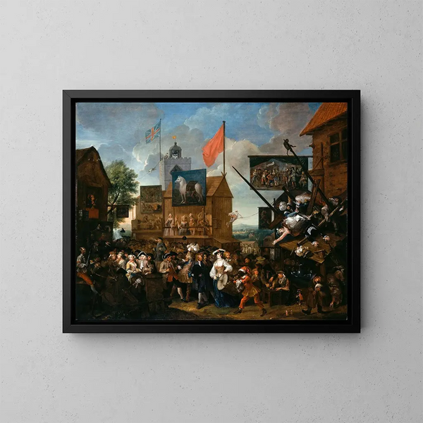Foire de Southwark - William Hogarth — kehystetty taideteos seinällä