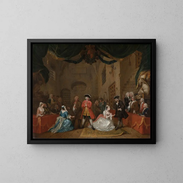 L'Opéra des gueux - William Hogarth — kehystetty taideteos seinällä