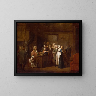 La Dénonciation - William Hogarth — kehystetty taideteos seinällä