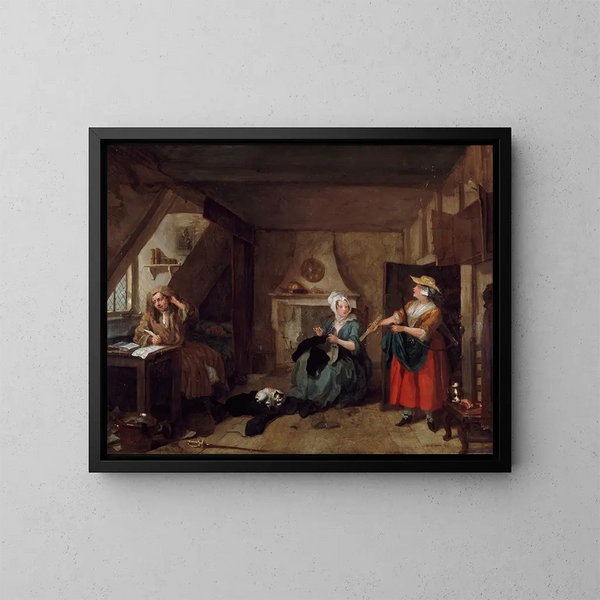Le poète en détresse - William Hogarth — kehystetty taideteos seinällä