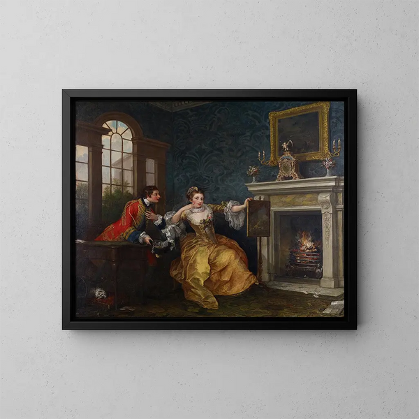 Le dernier enjeu de la dame - William Hogarth — kehystetty taideteos seinällä